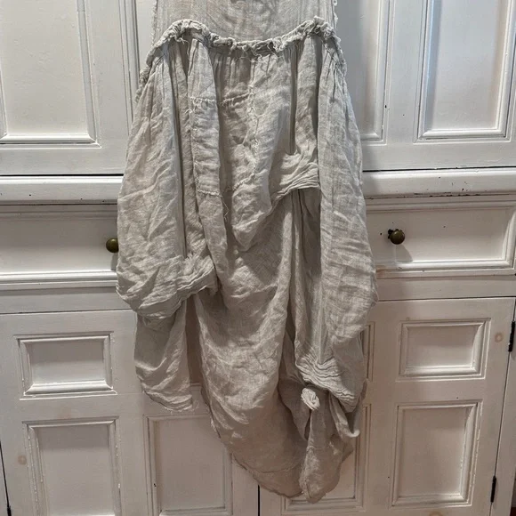 Vintage Magnolia Pearl Dress Linen Gauze Sheer - Picture 11 of 17